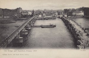 Old Bridge and Aqueduct, Putney, 1878 av English Photographer