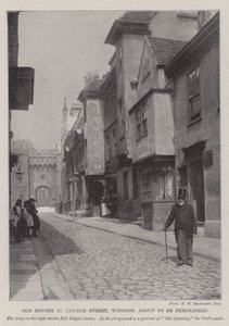 Gamle hus i Church Street, Windsor, i ferd med å bli revet av English Photographer