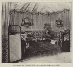 Åpning av Imperial Institute, Queens Reception-Room av English Photographer