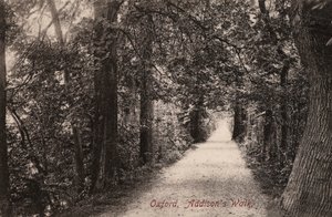 Oxford, Addison's Walk (s/hvitt bilde) av English Photographer