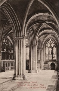 Oxford, Christ Church Cathedral, North Choir Aisle, Old Saxon Church (s/hv-bilde) av English Photographer