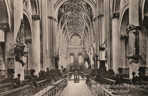 Oxford, Christchurch Cathedral, Choir East (s/hv-bilde) av English Photographer