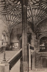Oxford, Christchurch Staircase (s/hvitt bilde) av English Photographer