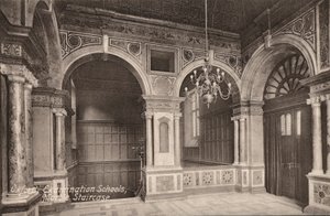 Oxford Examination Schools, Marble Staircase (s/hv-bilde) av English Photographer