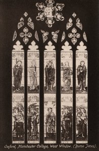 Oxford, Manchester College, West Window, Burne Jones (s/hvitt-bilde) av English Photographer