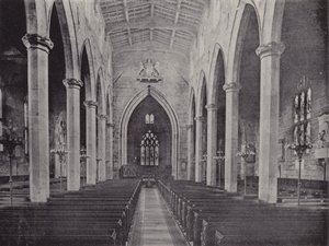 Parish Church, Sheffield (s/hvitt bilde) av English Photographer