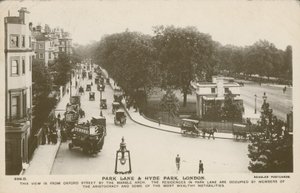Park Lane og Hyde Park, London av English Photographer