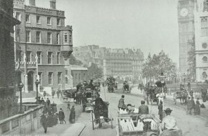 Parliament Square, Westminster LB: Broad Sanctuary med utsikt til Parliament Square, 1896 av English Photographer