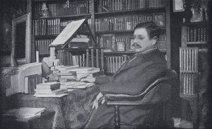 Paul Bourget i sin studie (s/hv-bilde) av English Photographer