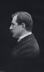 Paul Bourget, fra det franske akademiet (s/hv-bilde) av English Photographer