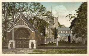 Penwortham kirke og lych porter (fargefoto) av English Photographer