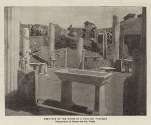 Peristyle av huset til en velstående Pompeianer av English Photographer