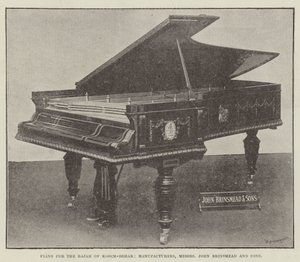 Piano for Raja of Cooch-Behar, produsenter, herrerne John Brinsmead og sønner av English Photographer