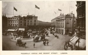 Piccadilly Circus og Regent Street, London av English Photographer