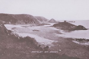 Portelet Bay, Jersey (s/hvitt bilde) av English Photographer