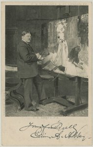 Portrett av Edwin Austin Abbey av English Photographer