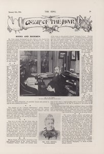 Portrait of Mr J M Dent, the well-known publisher in his office (b/w photo) av English Photographer