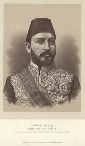 Portrett av Tewfik Pasha, Khedive i Egypt av English Photographer