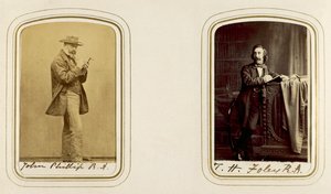 Portretter av John Phillip og John Henry Foley (sepia-bilde) av English Photographer