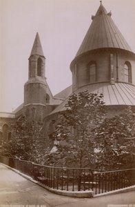 Postkort med nordsiden av Temple Church av English Photographer