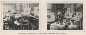 Forberedelse til kroningen, produksjon av koronetter for jevnaldrende i riket av English Photographer