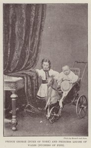 Prins George (hertug av York) og prinsesse Louise av Wales (hertuginne av Fife) av English Photographer