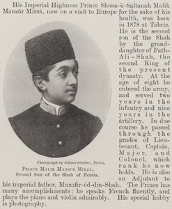 Prins Malik Mansur Mirza, andre sønn av sjahen av Persia av English Photographer