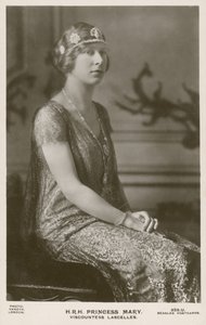 Prinsesse Mary, Viscountesse Lascelles (s/hvitt bilde) av English Photographer