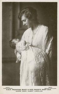 Prinsesse Mary, Viscountesse Lascelles, med sin eldste sønn, George av English Photographer