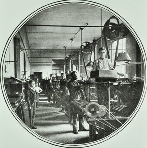 Utskriftsavdelingen, Bank of England, Threadneedle Street, City of London, 1890 av English Photographer