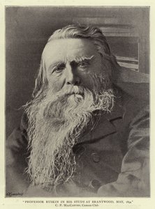 Professor Ruskin i sin studie ved Brantwood, mai 1894 av English Photographer