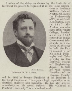 Professor W E Ayrton av English Photographer
