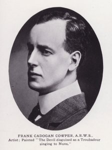 Prominente menn fra London: Frank Cadogan Cowper (s/hvitt-bilde) av English Photographer