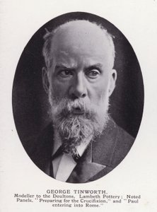 Prominente menn fra London: George Tinworth (s/hvitt-bilde) av English Photographer