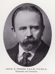 Prominente menn fra London: Louis N Parker (s/hvitt-bilde) av English Photographer
