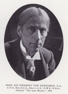Prominente menn fra London: Prof Sir Herbert Von Herkomer (s/hvitt-bilde) av English Photographer