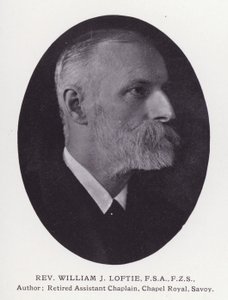 Prominent Men of London: Rev William J Loftie (s/hv-bilde) av English Photographer