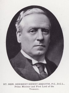 Prominente menn fra London: Rt Hon Herbert Henry Asquith (s/hvitt-bilde) av English Photographer