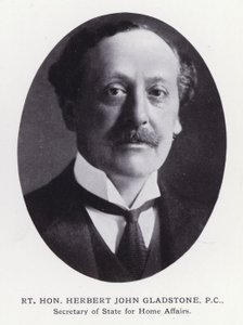 Prominente menn fra London: Rt Hon Herbert John Gladstone (s/hvitt-bilde) av English Photographer