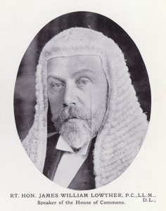 Prominente menn fra London: Rt Hon James William Lowther (s/hv-bilde) av English Photographer