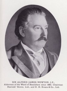Prominente menn fra London: Sir Alfred James Newton (s/hvitt-bilde) av English Photographer
