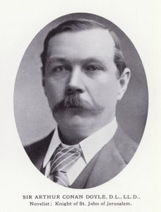 Prominente menn fra London: Sir Arthur Conan Doyle (s/hv-bilde) av English Photographer