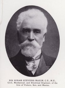 Prominente menn fra London: Sir Hiram Stevens Maxim (s/hvitt-bilde) av English Photographer