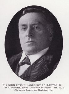 Prominente menn fra London: Sir John Fowke Lancelot Rolleston (s/hvitt-bilde) av English Photographer