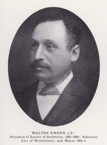 Prominent Men of London: Walter Emden (s/hv-bilde) av English Photographer
