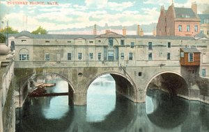 Pulteney Bridge, Bath, Somerset (farget bilde) av English Photographer