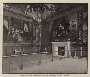 Queen Annes Drawing-Room på Hampton Court Palace av English Photographer