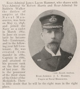 Kontreadmiral J L Hammet, dommer ved sjømanøvrer av English Photographer