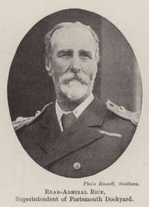 Kontreadmiral Rice, superintendent for Portsmouth Dockyard av English Photographer