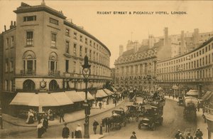 Regent Street og Piccadilly Hotel, London av English Photographer